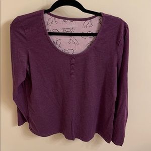 Laura Scott Pajama Set Size L Color Purple Lavender